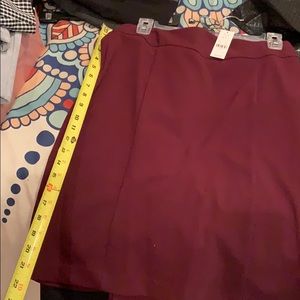 NWT skirt burgundy color